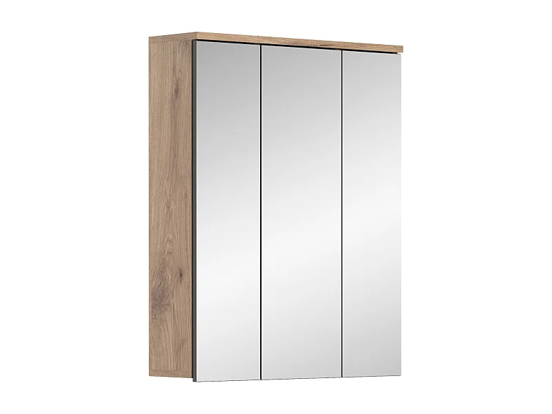 Meuble de rangement avec miroirs – Chêne clair – SELMA