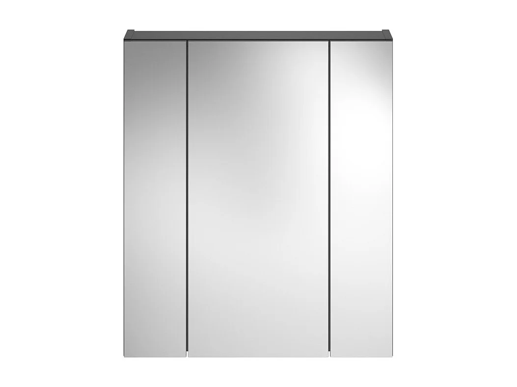 Móvel de armazenamento com espelho e LED – Preto laqueado – KLEANKIN