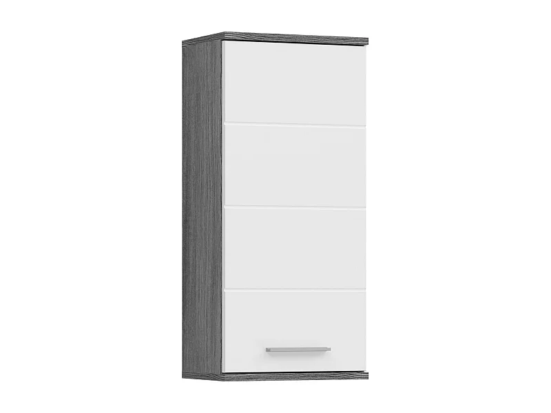 Móvel para banheiro WILLIAM 1 porta – Branco e cinza escuro