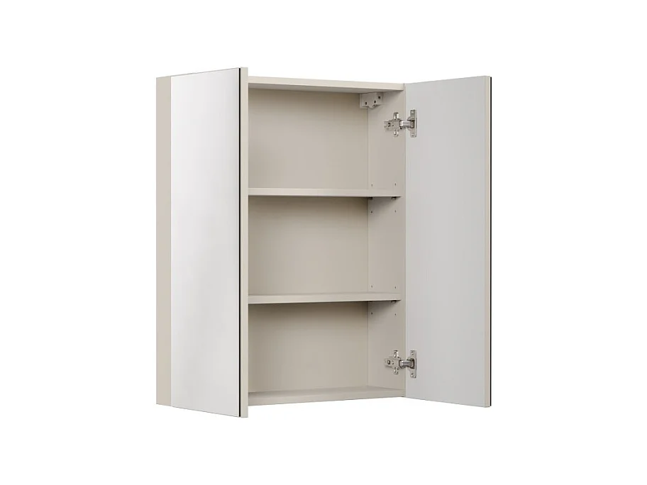 Meuble haut miroir BRAZZA – 2 portes – Coloris marron congo – L60 x H75 cm – À suspendre