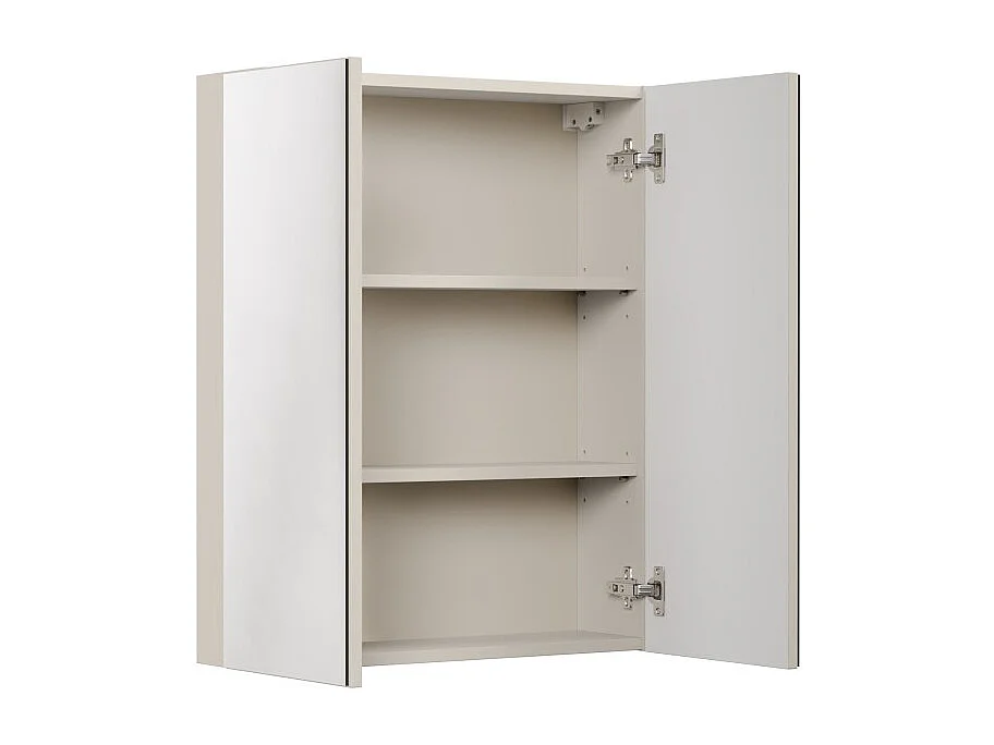 Meuble haut miroir BRAZZA – 2 portes – Coloris marron congo – L60 x H75 cm – À suspendre