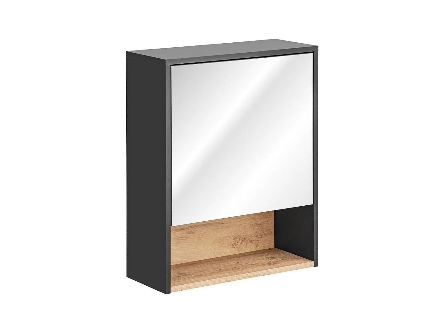 Móvel de Armazenamento TALOKA 75 cm – Cinza antracite e carvalho claro – Design suspenso