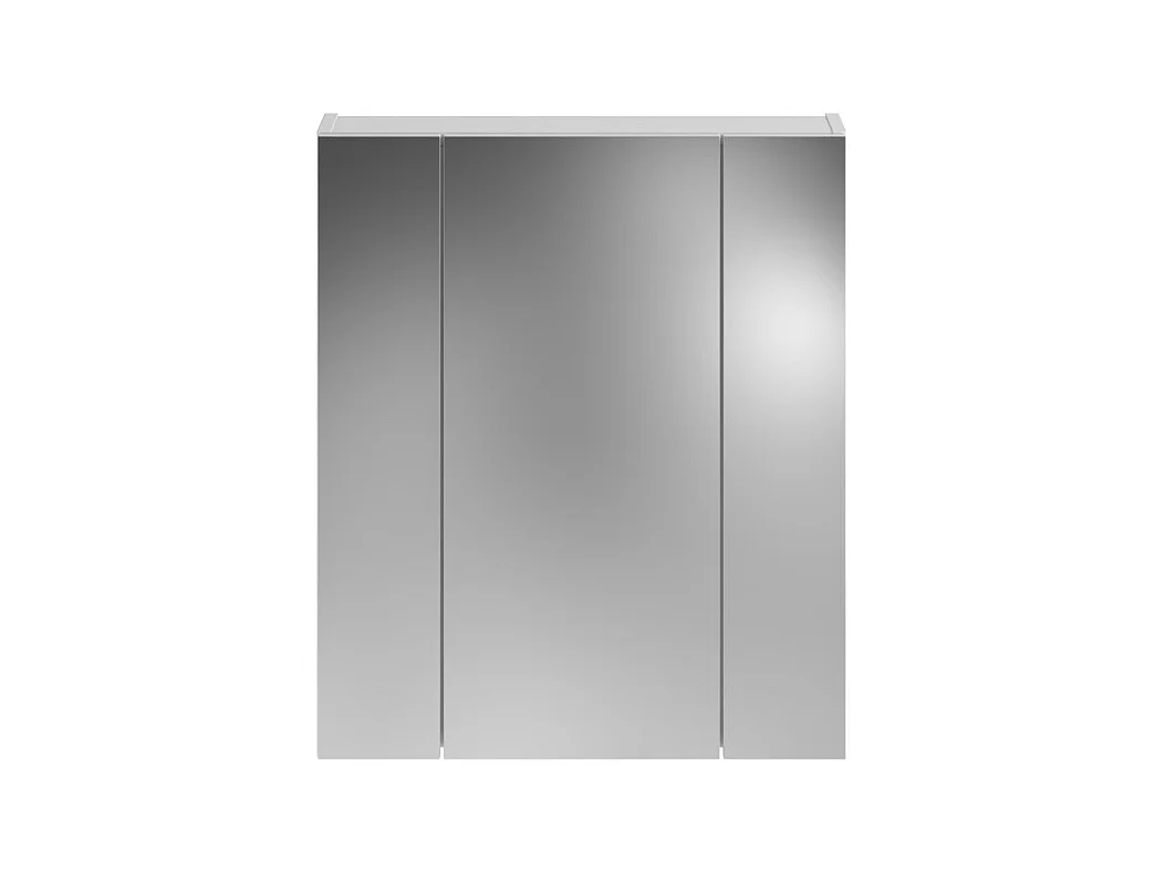 Meuble de rangement avec miroirs + LED – Blanc laqué – KLEANKIN