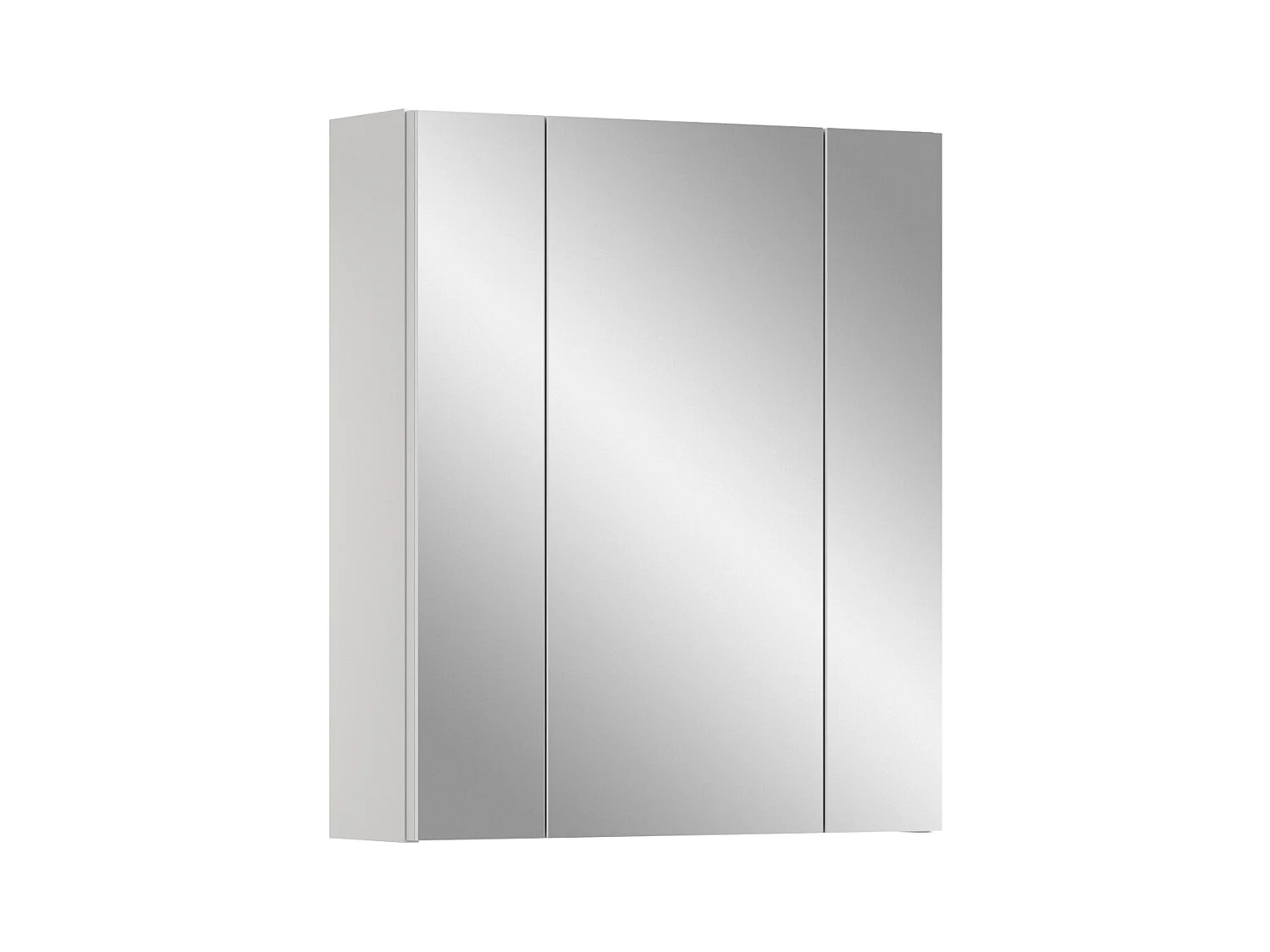 Meuble de rangement avec miroirs – Blanc laqué – KLEANKIN