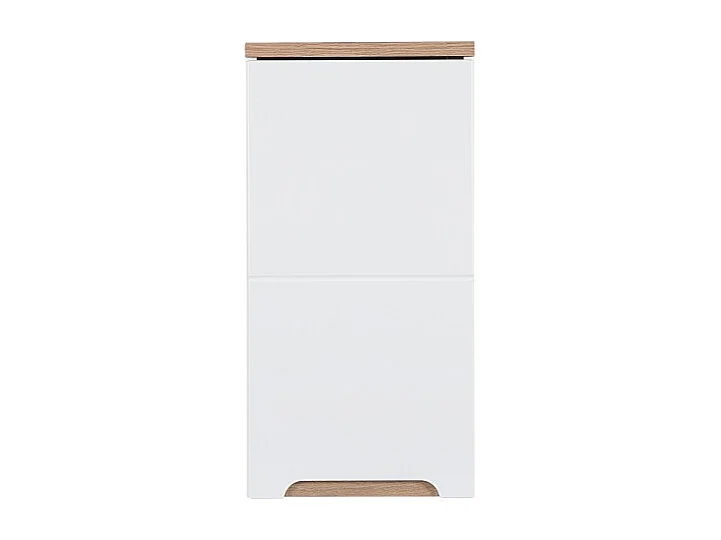 Móvel para Banheiro ERMANO – Carvalho Claro e Branco Brilhante – 35x70 cm – 1 Porta – Para Pendurar