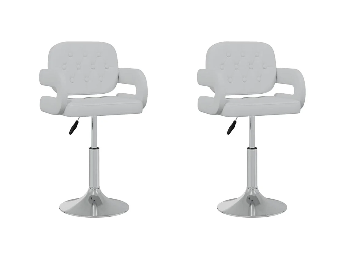 Lot de 2 tabourets PVC blanche 58 x 50 x 88 cm DEC025196