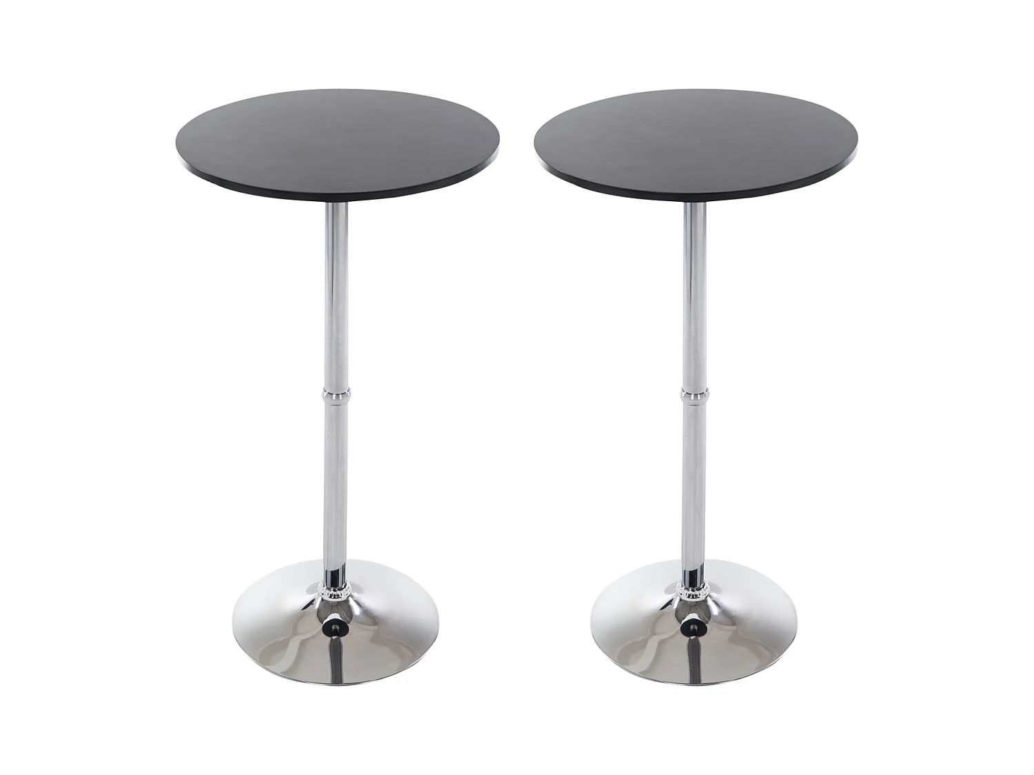 Set de 2 tables métal argentée 60 x 60 x 108 cm 10_0004482