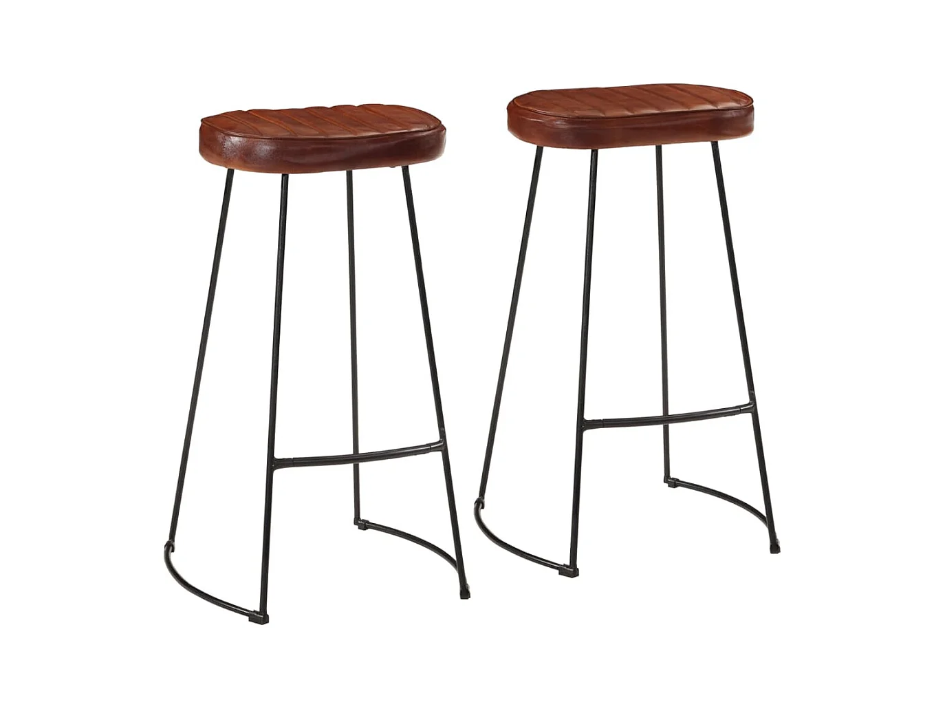 Lot de 2 tabourets métal marron 44 x 37.5 x 78 cm DEC029594