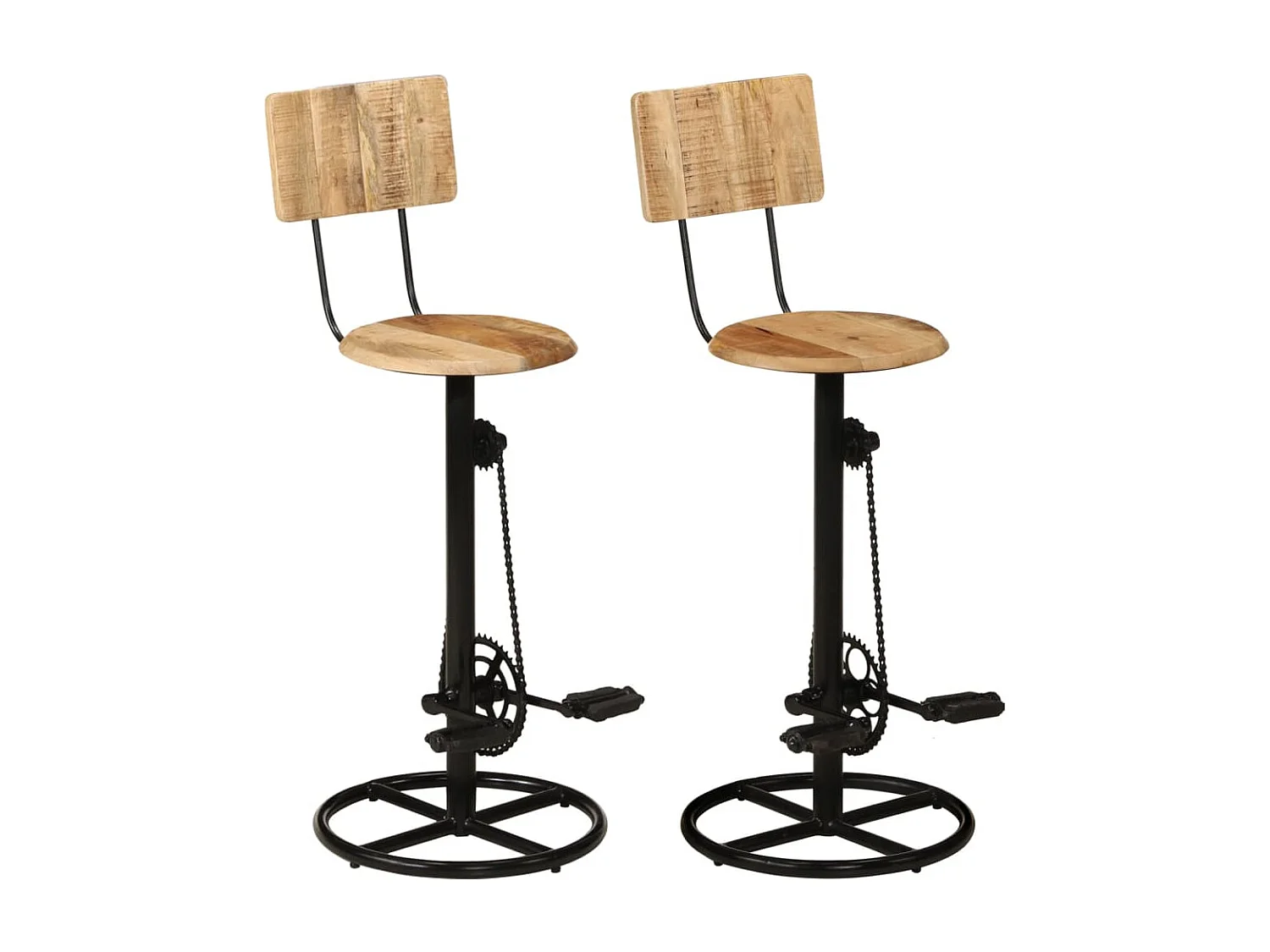 Lot de 2 tabourets bois marron 44 x 44 x 112 cm DEC029642