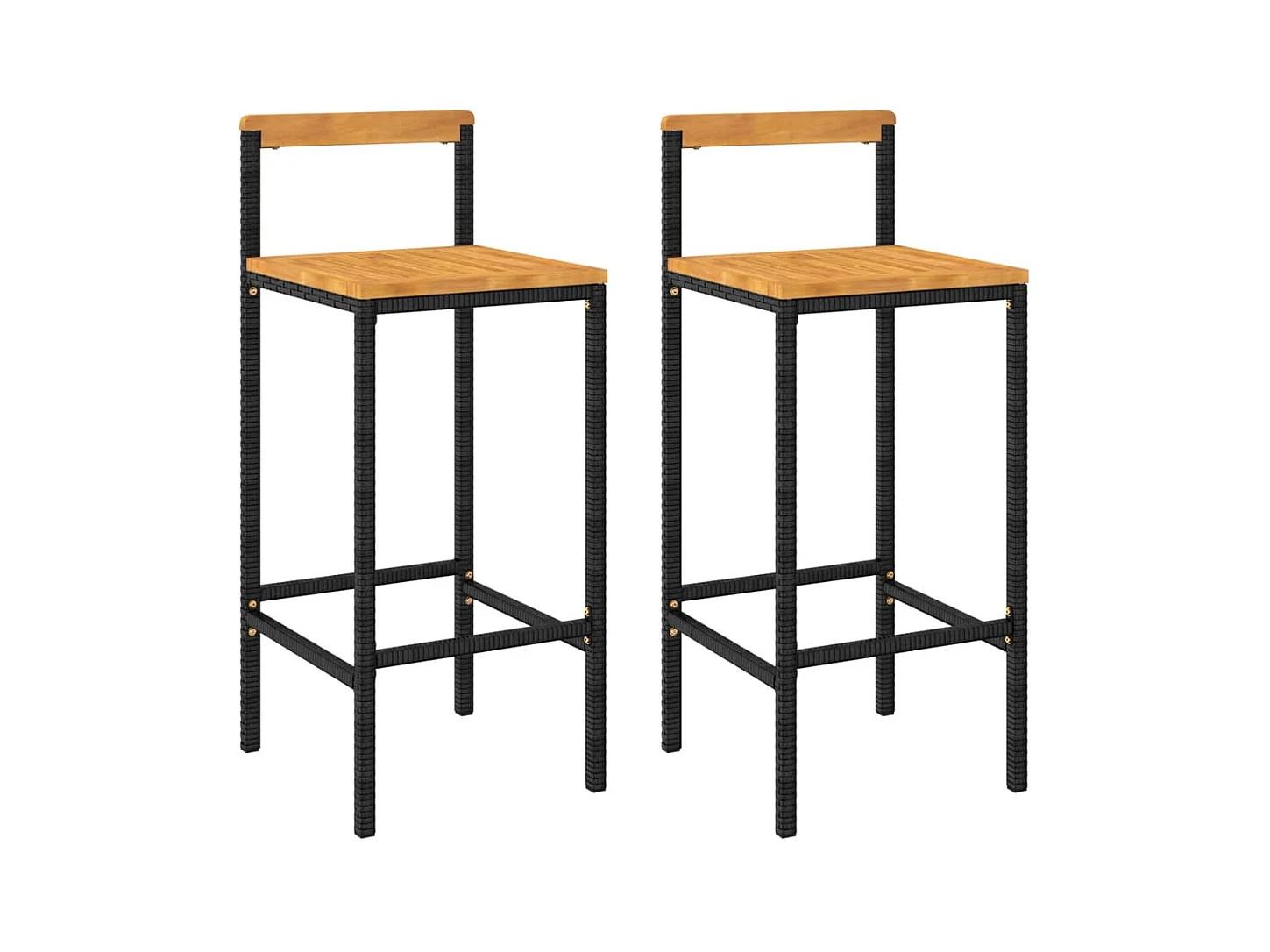 Lot de 2 tabourets résine marron 40 x 44 x 100 cm DEC029803