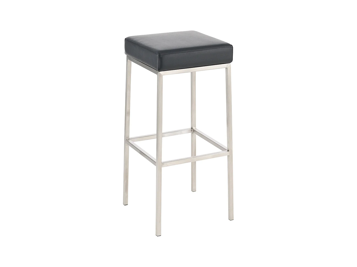 Lot de 2 tabourets argenté 37 x 37 x 85 cm 10_0004371