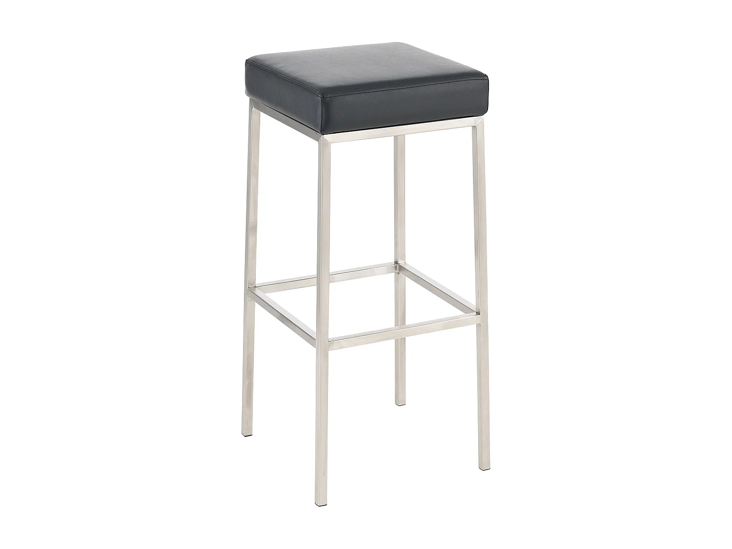 Lot de 2 tabourets argenté 37 x 37 x 85 cm 10_0004371