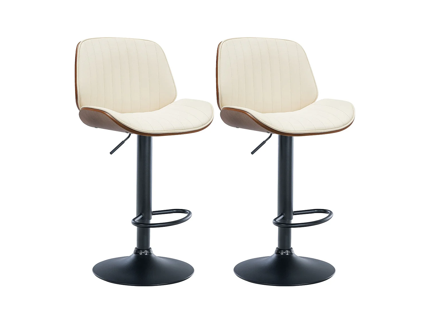 Lot de 2 tabourets métal marron 49.5 x 50 x 111 cm TDB10747