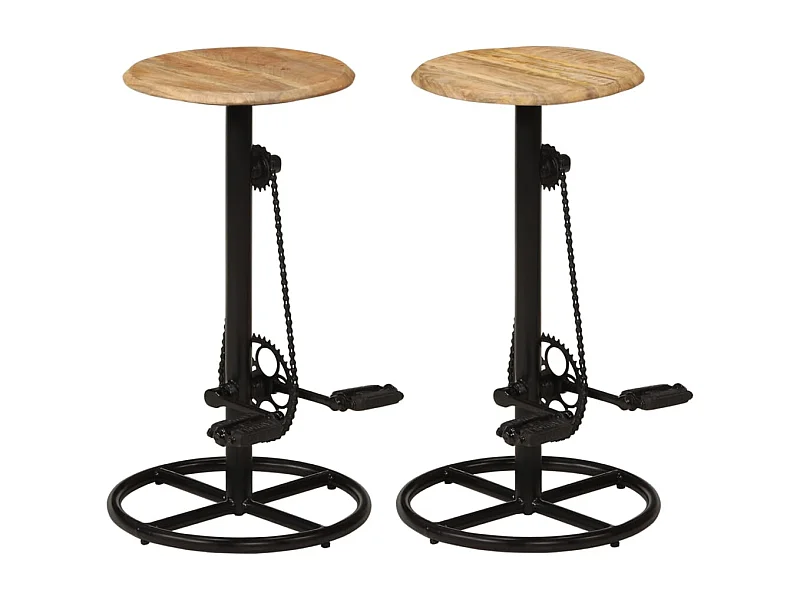 Tabourets de bar x2 marron 38 x 38 x 76 cm DEC029337