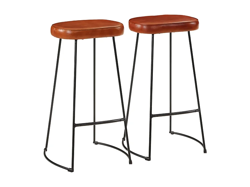 Lot de 2 tabourets métal argentée 44 x 37.5 x 78 cm DEC029590