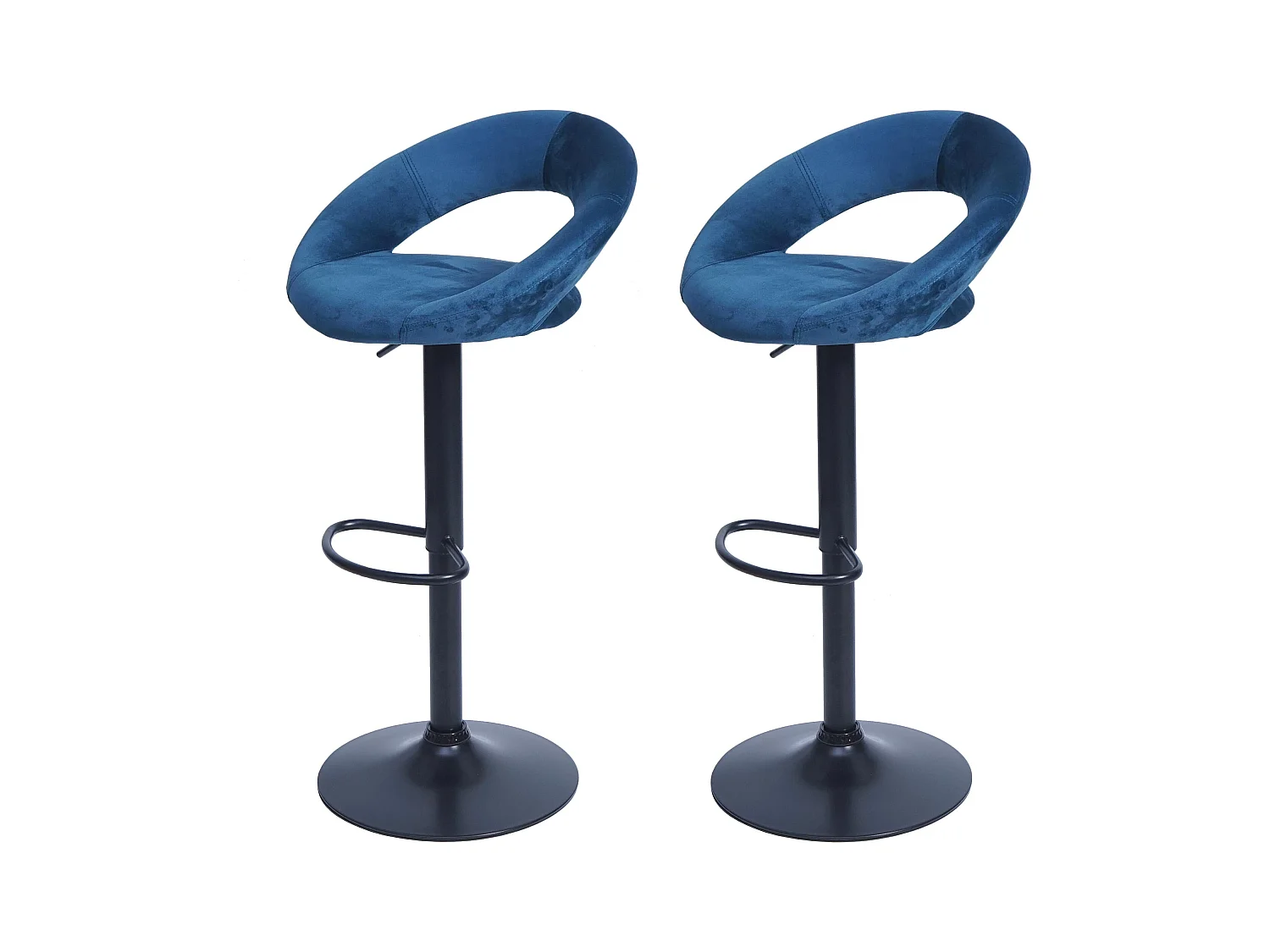 Lot de 2 tabourets bleue 54 x 43 x 56 cm 04_0007460