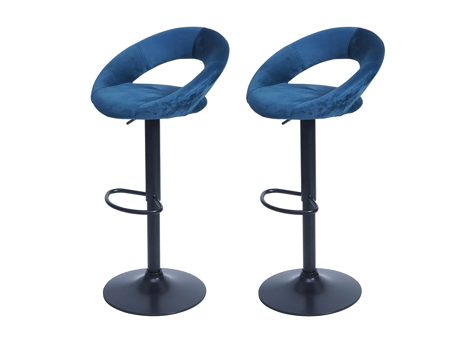 Lot de 2 tabourets bleue 54 x 43 x 56 cm 04_0007460