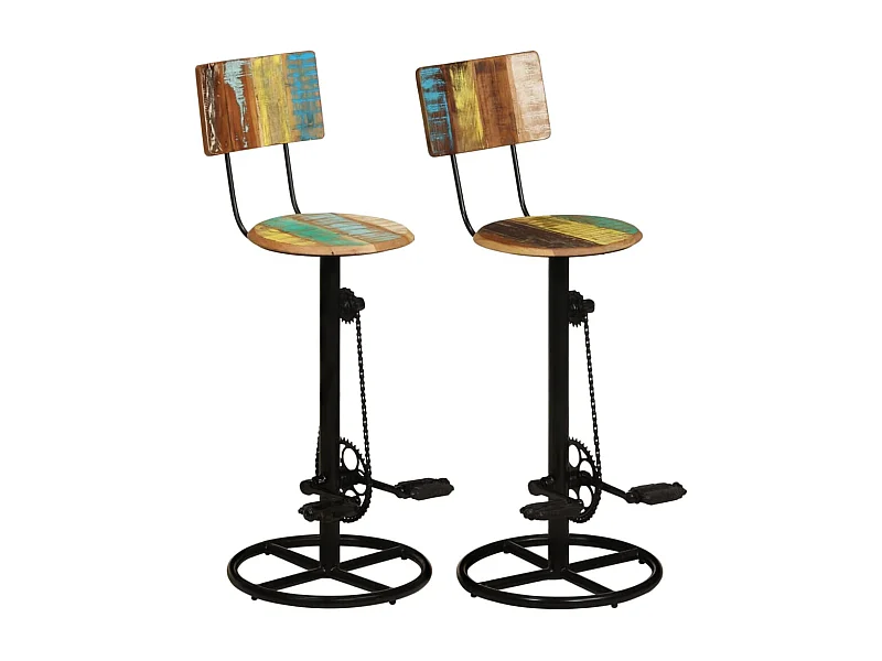 Lot de 2 tabourets bois marron 44 x 44 x 112 cm DEC029639