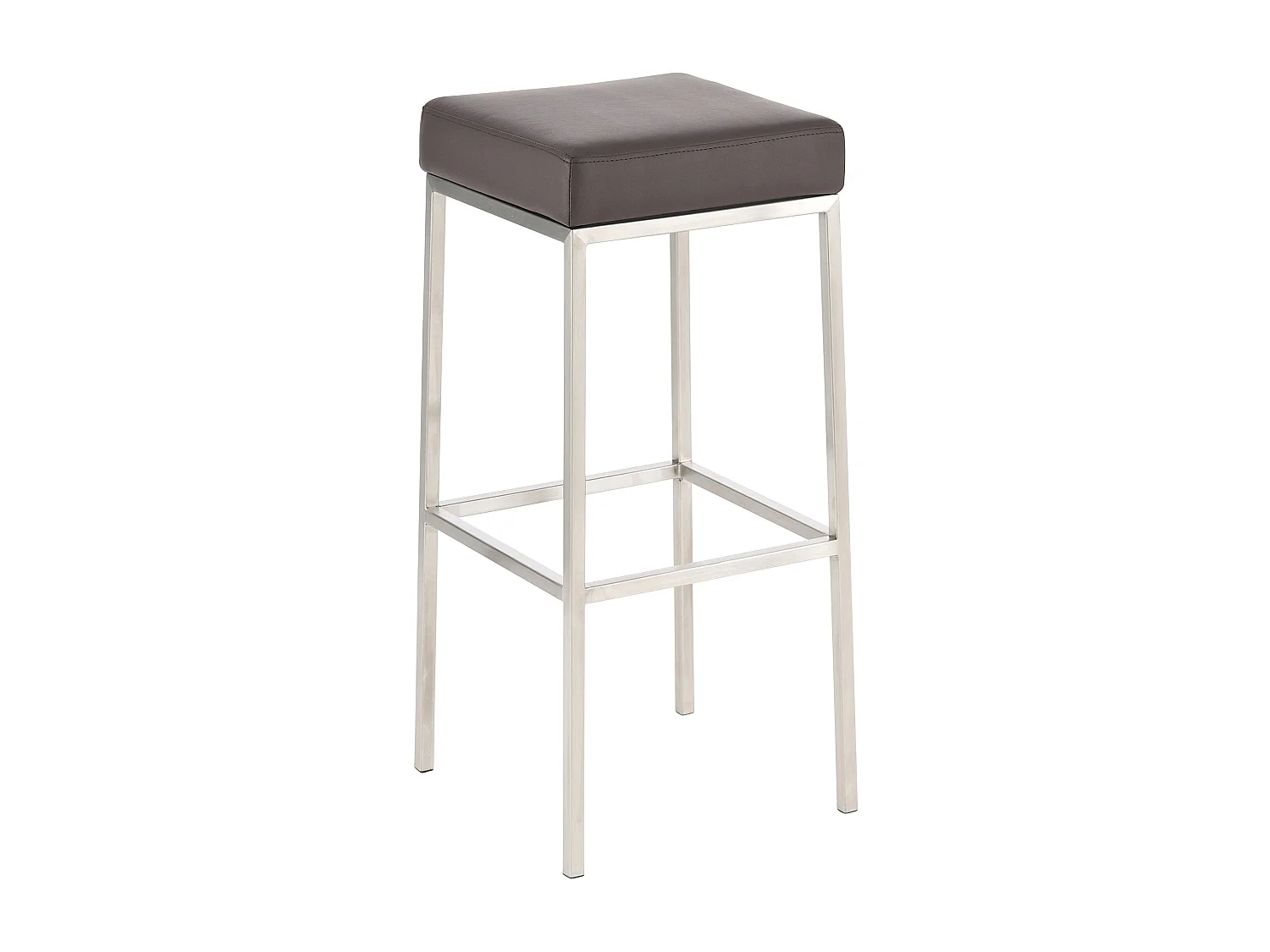 Lot de 2 tabourets argenté 37 x 37 x 85 cm 10_0004373