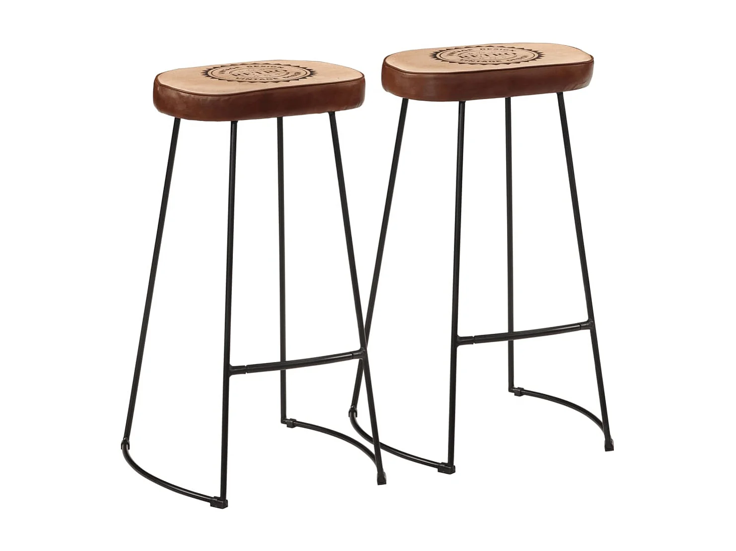 Lot de 2 tabourets métal argentée 44 x 37.5 x 78 cm DEC029771