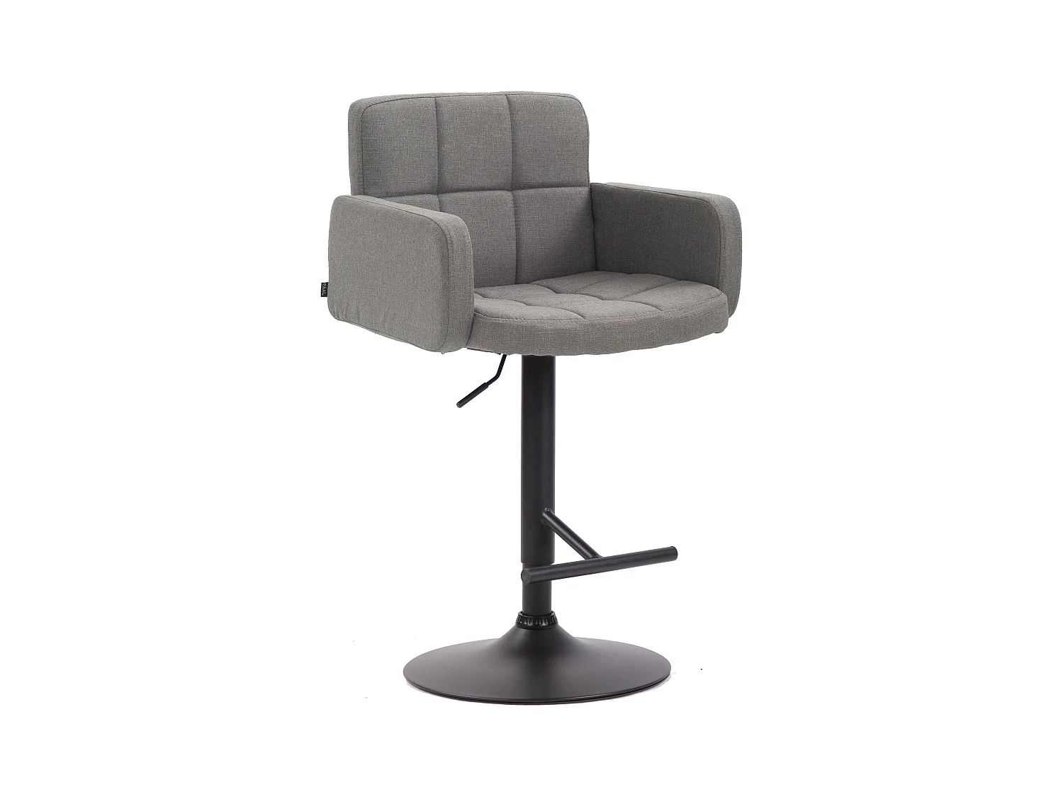 Tabouret de bar avec tissu grise 60 x 56 x 132 cm TDB10475