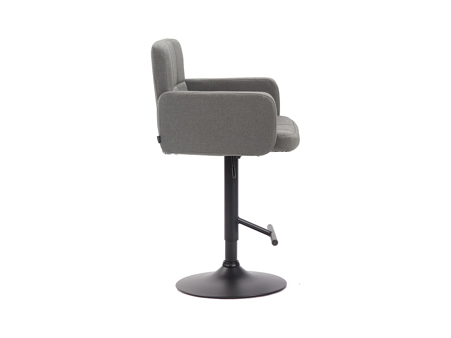 Tabouret de bar avec tissu grise 60 x 56 x 132 cm TDB10475