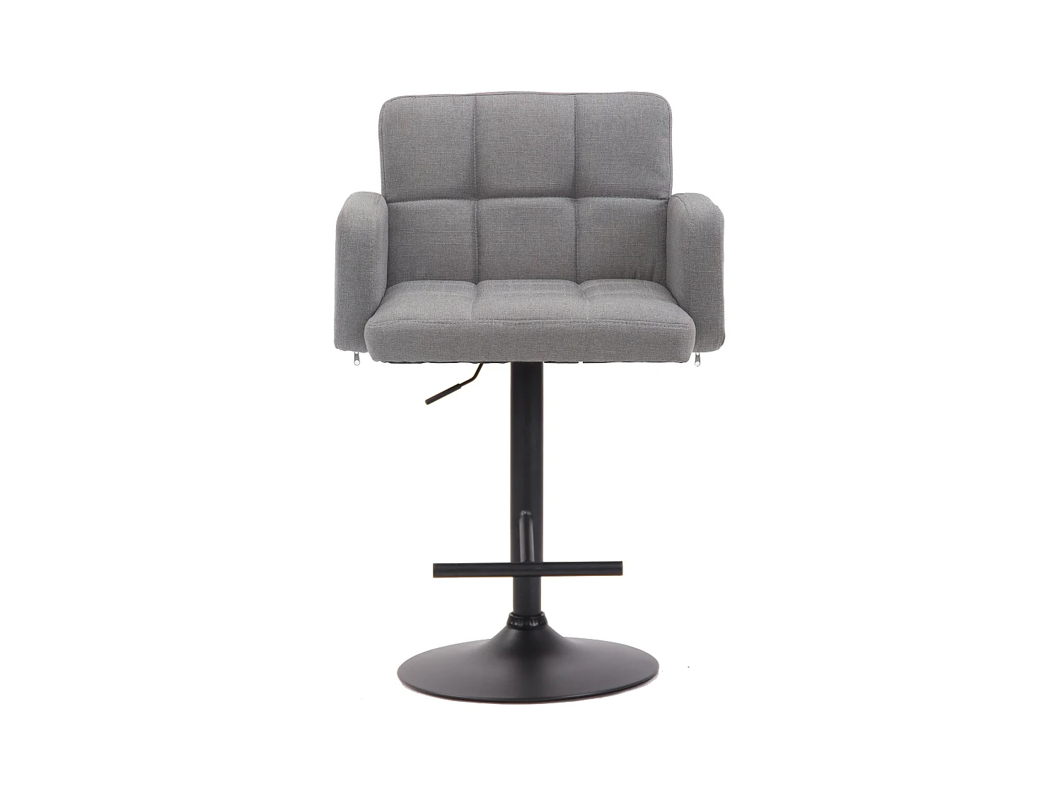 Tabouret de bar avec tissu grise 60 x 56 x 132 cm TDB10475