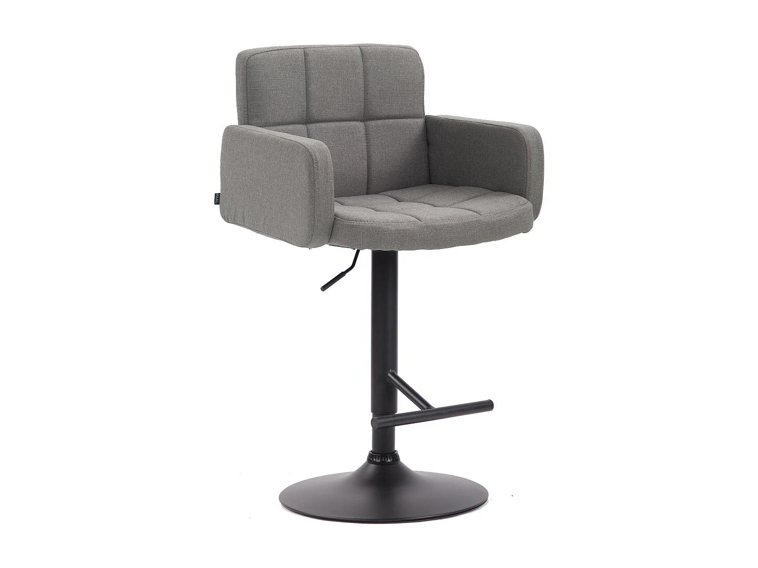 Tabouret de bar avec tissu grise 60 x 56 x 132 cm TDB10475