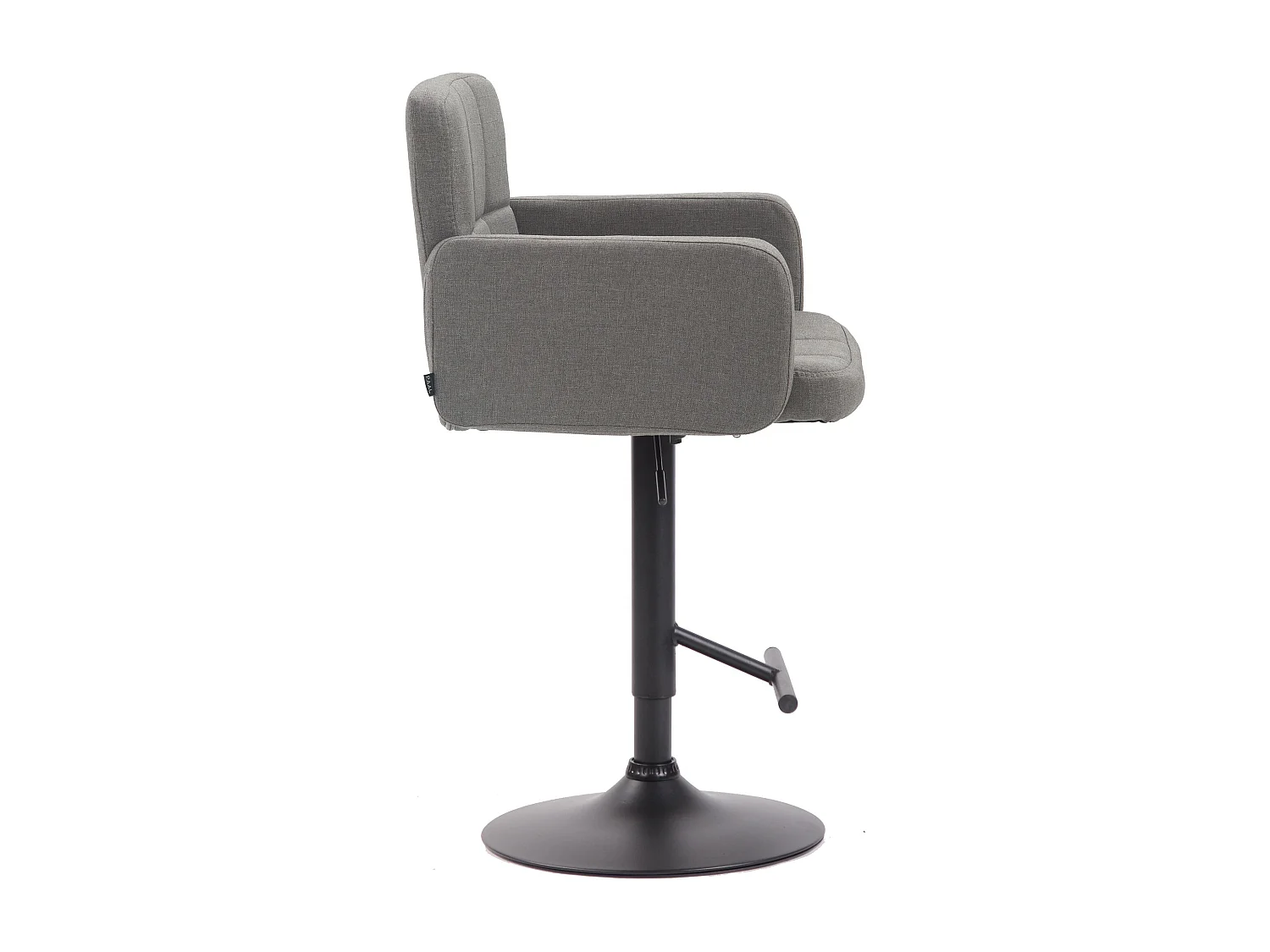 Tabouret de bar avec tissu grise 60 x 56 x 132 cm TDB10475