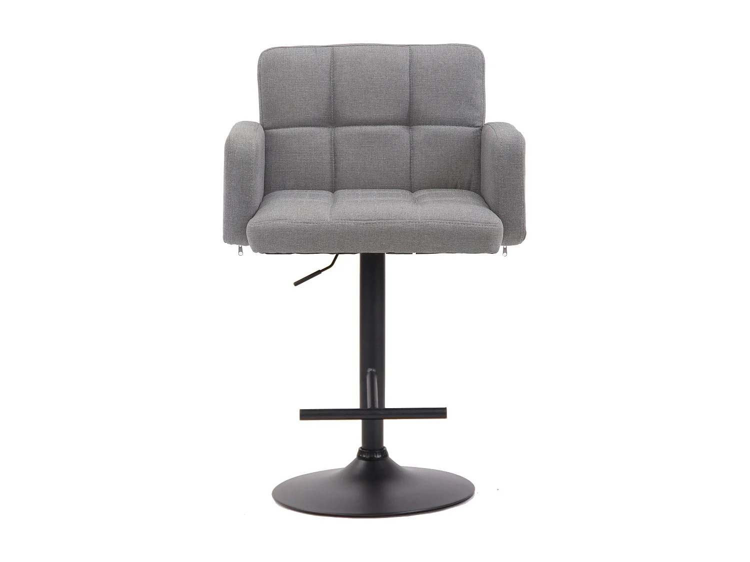 Tabouret de bar avec tissu grise 60 x 56 x 132 cm TDB10475