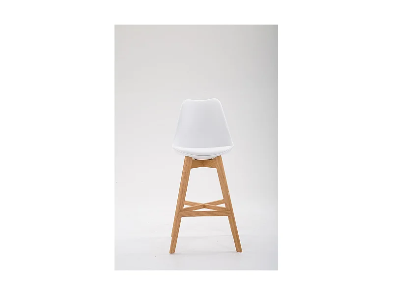 Tabouret de bar x1 bois blanche 48 x 56 x 112 cm 10_0004620