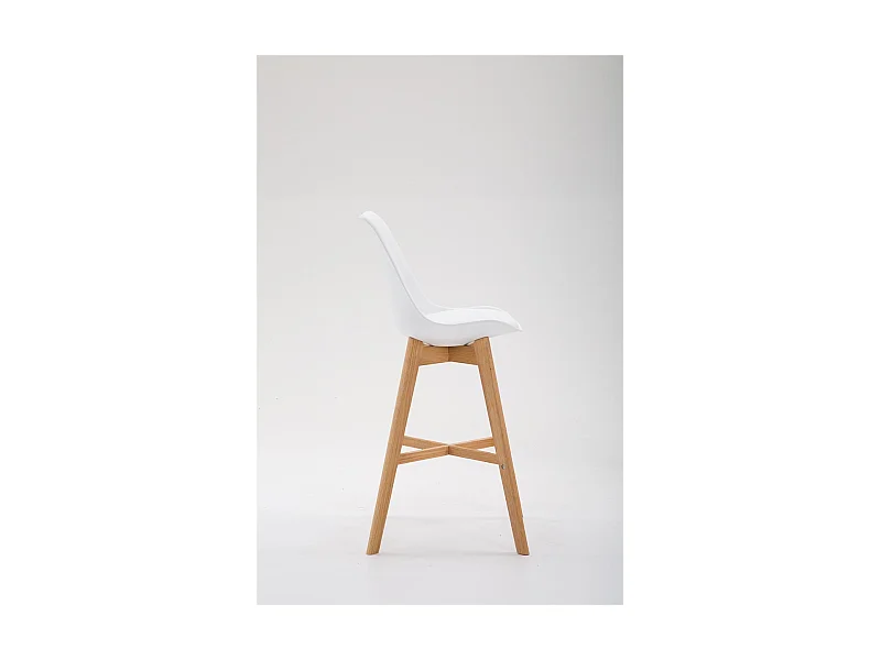 Tabouret de bar x1 bois blanche 48 x 56 x 112 cm 10_0004620