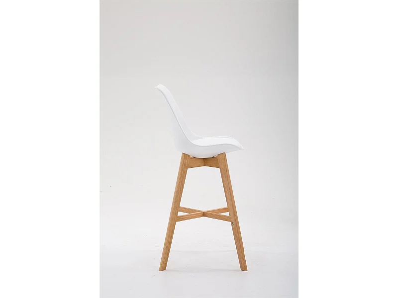 Tabouret de bar x1 bois blanche 48 x 56 x 112 cm 10_0004620