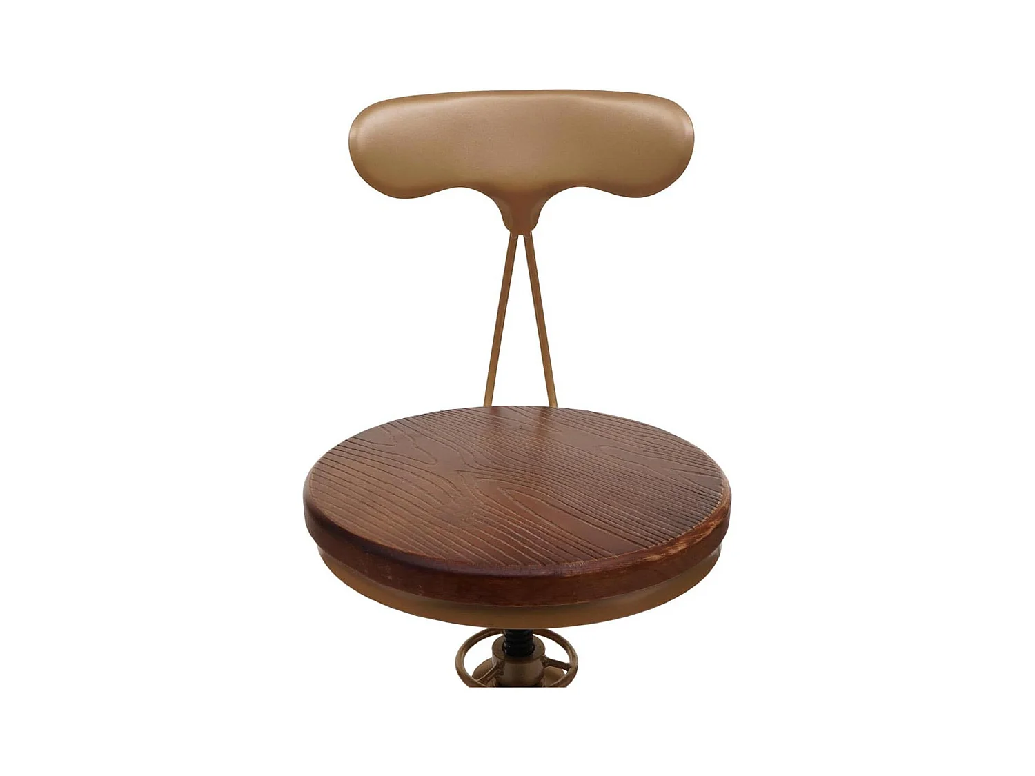 Lot de 2 tabourets métal marron 41 x 41 x 113 cm TDB04081