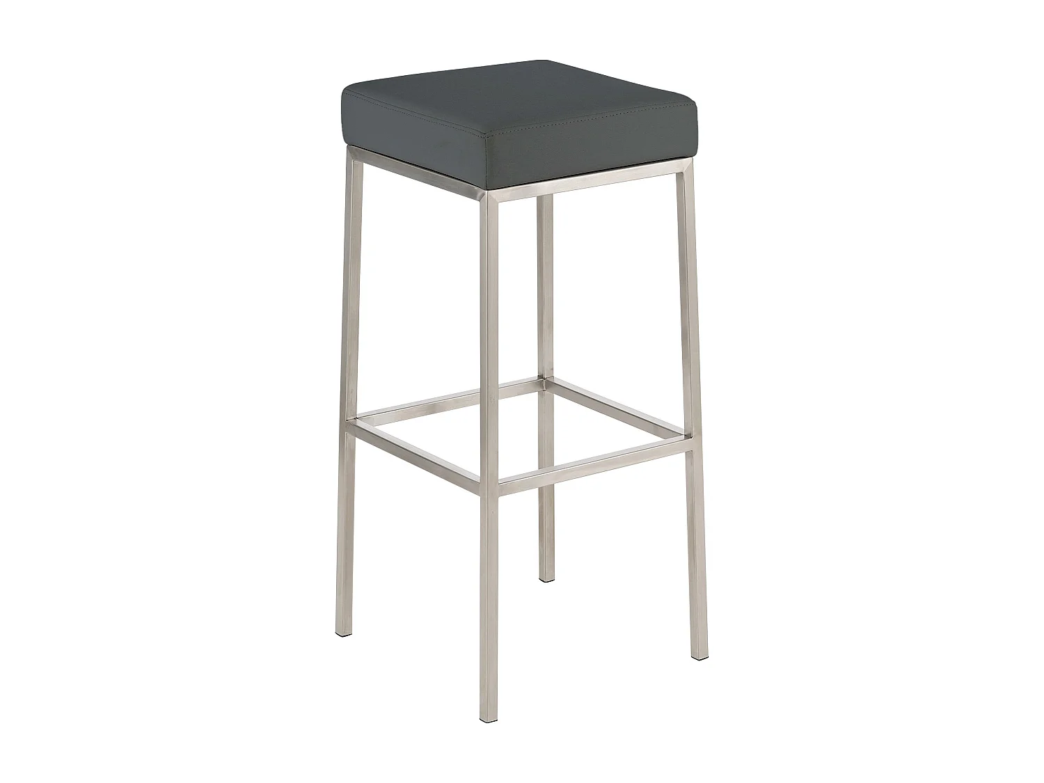 Lot de 2 tabourets argenté 37 x 37 x 85 cm 10_0004375