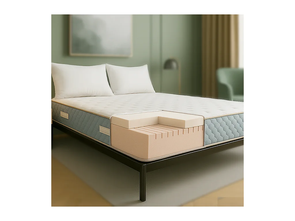 Leo | Orthopädische Queen-Size-Matratze 160x190 cm Waterfoam & Memory Foam | Höhe 22 cm | Medizinisches Produkt Kl. 1 | Antiallergisch | Made in Italy