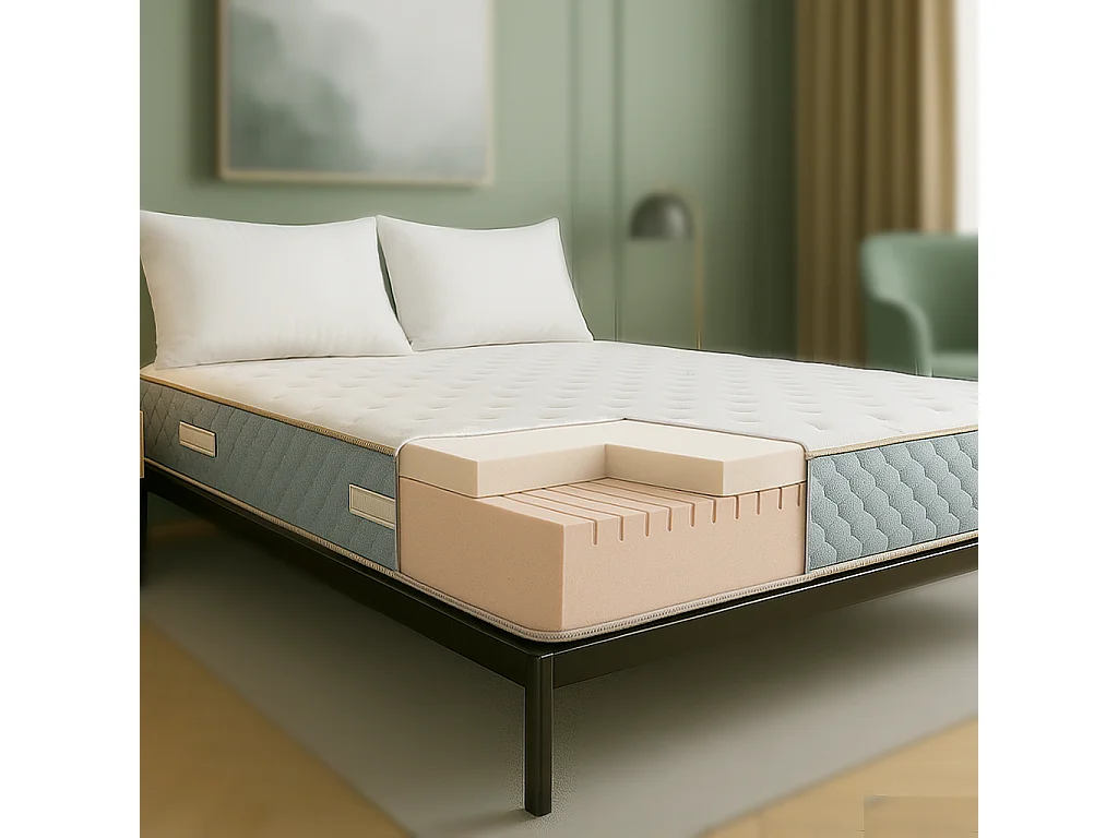 Leo | Matelas Orthopédique Queen 160x190 cm Waterfoam & Mémoire | H 22 cm | Dispositif Médical Cl.1 | Hypoallergénique | Fabriqué en Italie