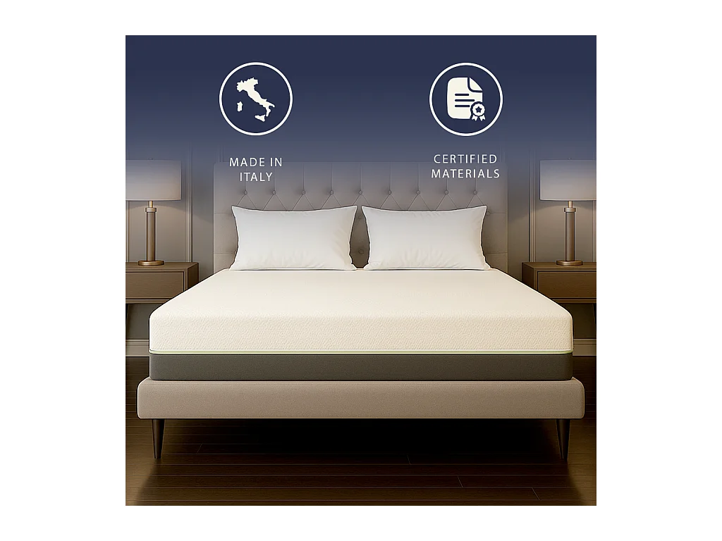 Chronos | Matelas 160x190 cm avec ressorts ensachés et mousse viscoélastique