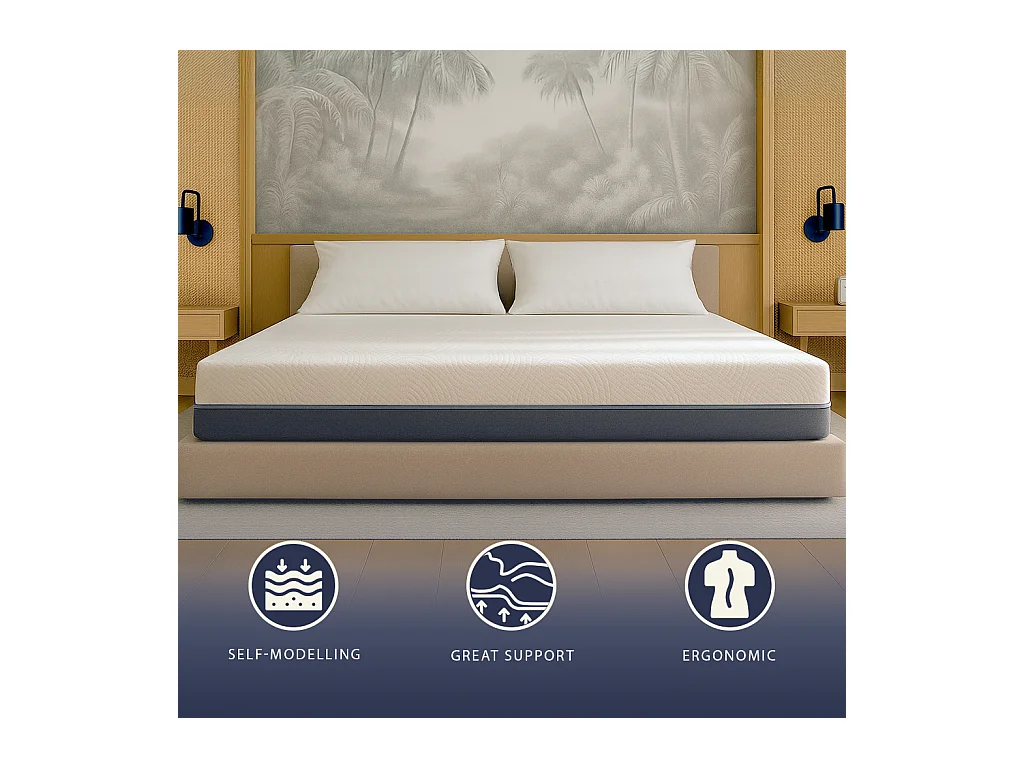 Chronos | Matelas 160x190 cm avec ressorts ensachés et mousse viscoélastique