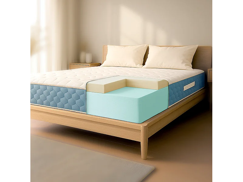 Tweepersoonsmatras 160x200 Waterfoam | H21 cm | Klasse 1 | Ergonomisch | Ademend | Gemaakt in Italië