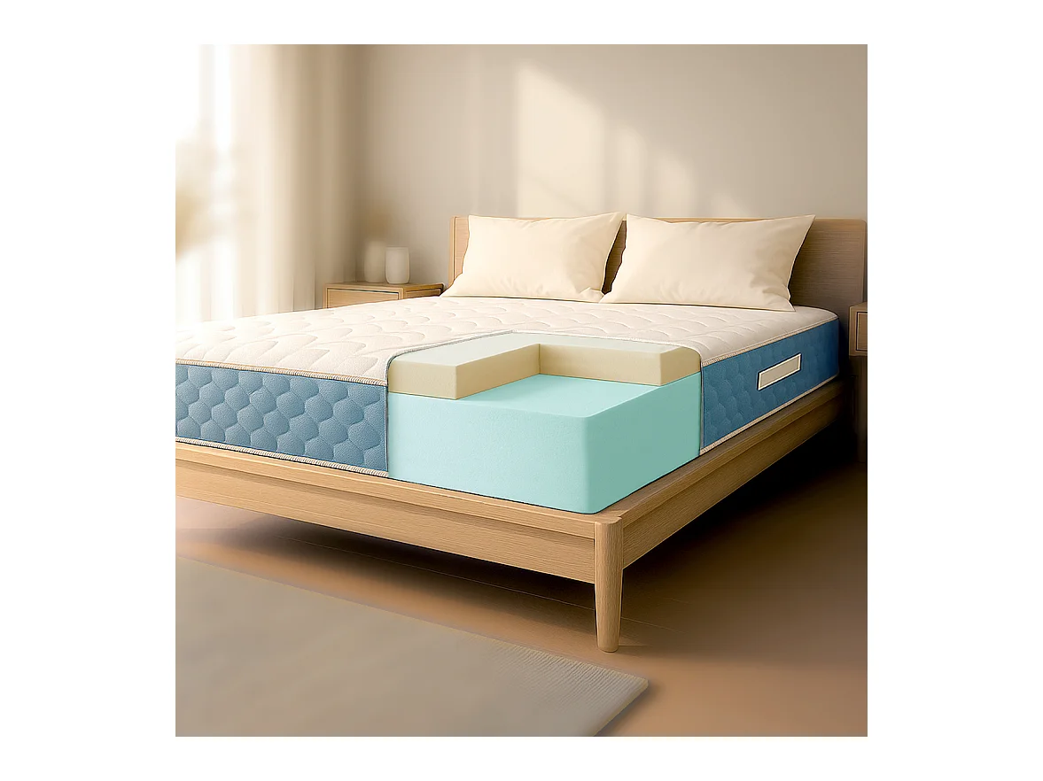 Einzelmatratze 90x190 Waterfoam | H21 cm | Klasse 1 | Ergonomisch | Atmungsaktiv | Hergestellt in Italien