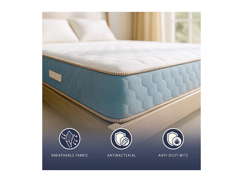 Einzelmatratze 90x190 Waterfoam | H21 cm | Klasse 1 | Ergonomisch | Atmungsaktiv | Hergestellt in Italien