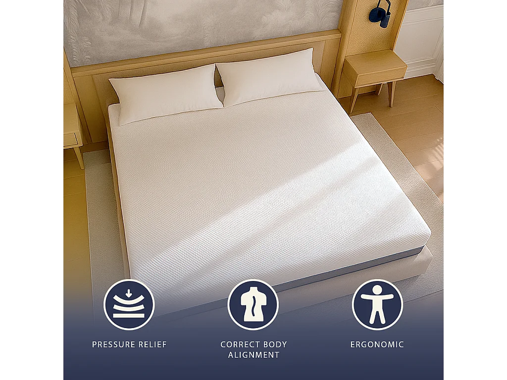 Boreal | Matelas 160x200 Mémoire & Waterfoam | H22 cm | Orthopédique, Antiallergique, Anti-acariens | Dispositif Médical | Déhoussable