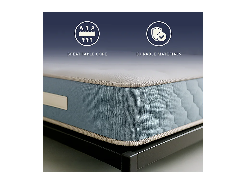 Leo | Orthopädische 1½-Matratze 120x190 cm Waterfoam & Memory Foam | Höhe 22 cm | Medizinisches Produkt Kl. 1 | Antiallergisch | Made in Italy