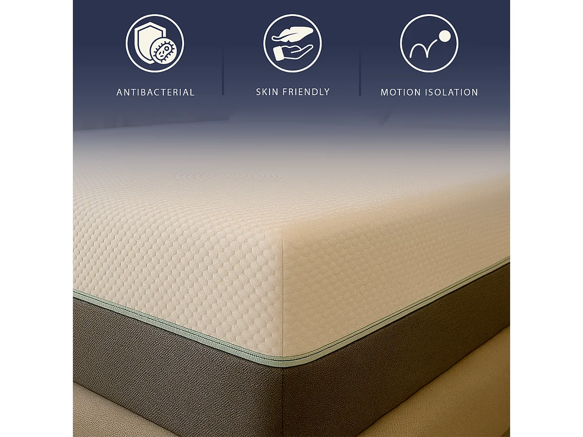 Chronos | Matelas 140x190 cm avec ressorts ensachés et mousse viscoélastique