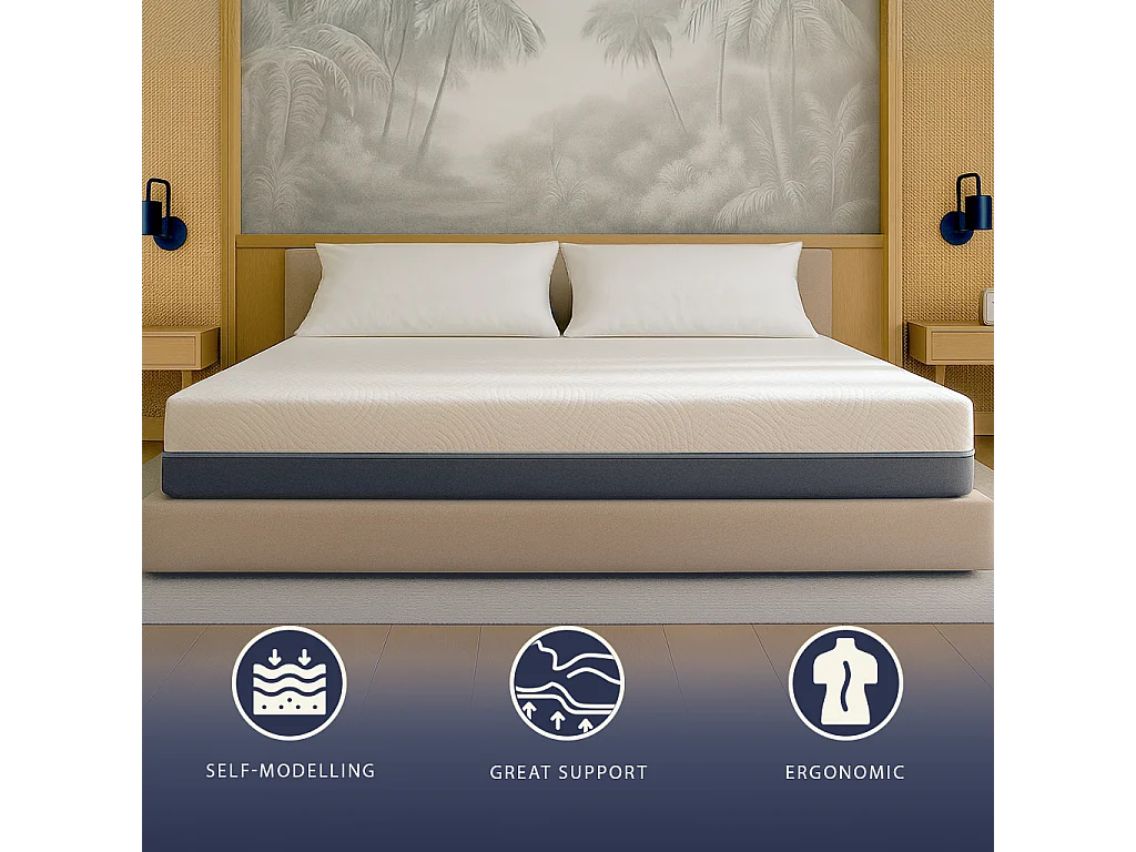 Chronos | Matelas 140x190 cm avec ressorts ensachés et mousse viscoélastique