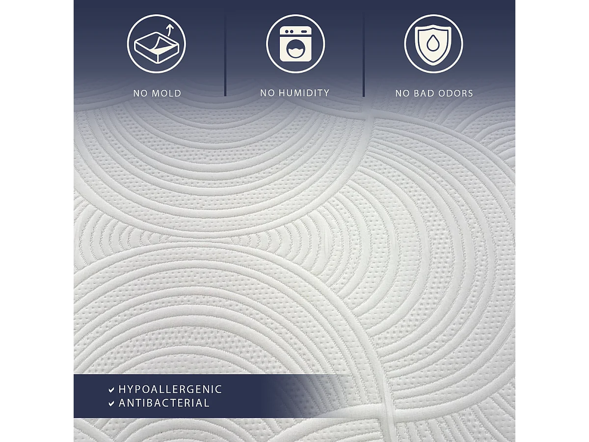 Boreal | Matelas 180x200 Mémoire & Waterfoam | H22 cm | Orthopédique, Antiallergique, Anti-acariens | Dispositif Médical | Déhoussable