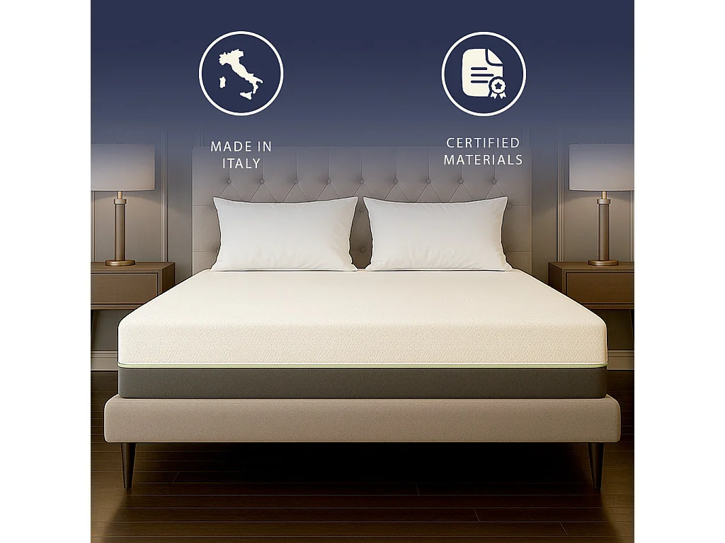 Chronos | Matelas 90x200 cm avec ressorts ensachés et mousse viscoélastique