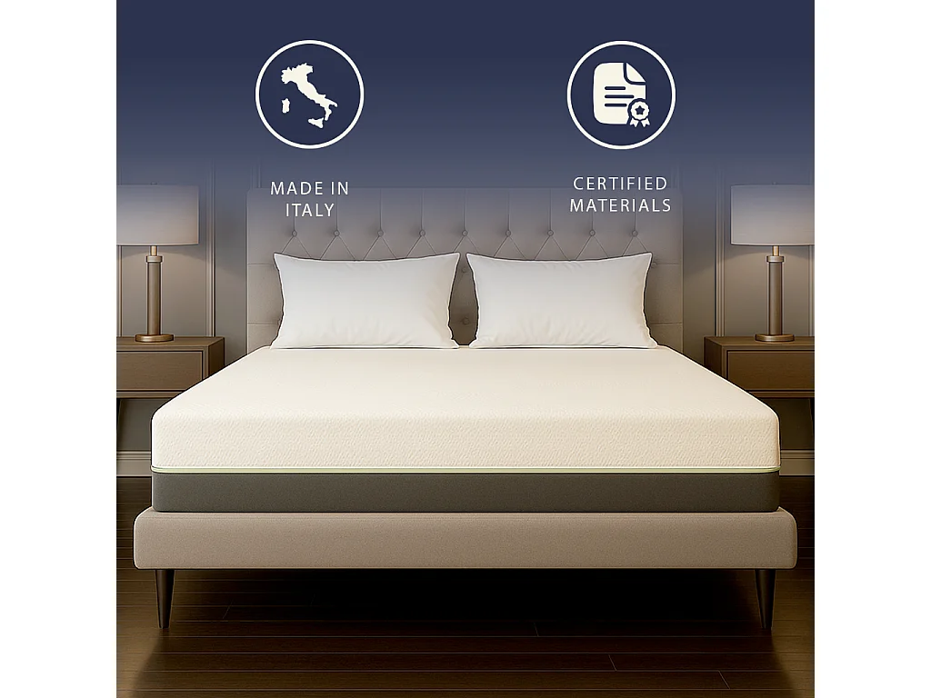 Chronos | Matelas 90x200 cm avec ressorts ensachés et mousse viscoélastique