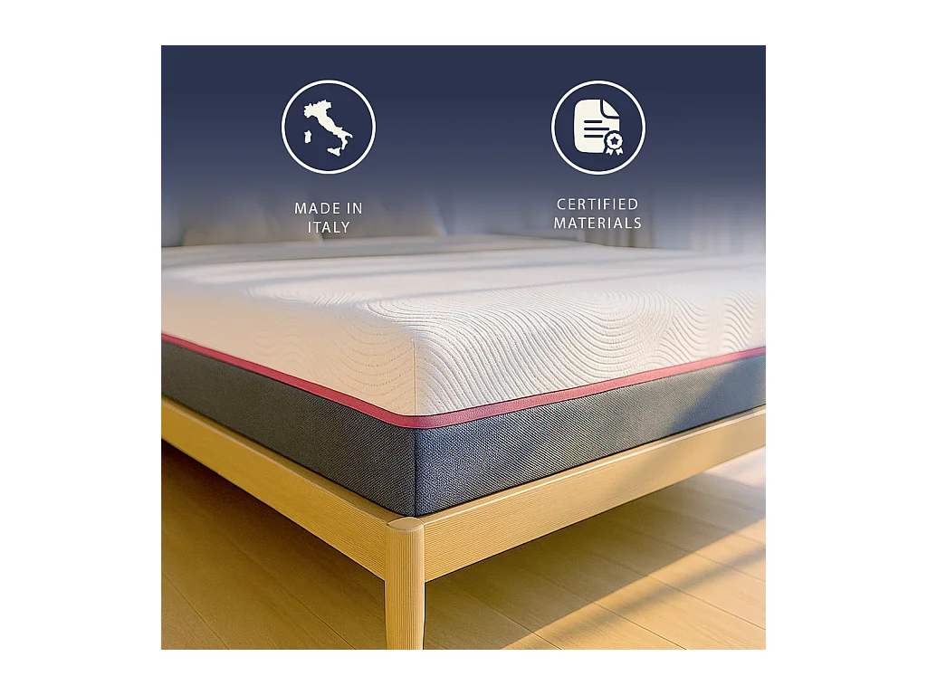 Matelas 160x190 | Ressorts Ensachés + Mémoire de Forme | 30 cm | Dispositif Médical | Fabriqué en Italie